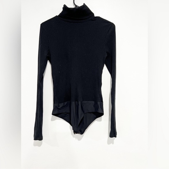 J. Crew Black Ribbed Turtleneck Bodysuit - Picture 2 of 7
